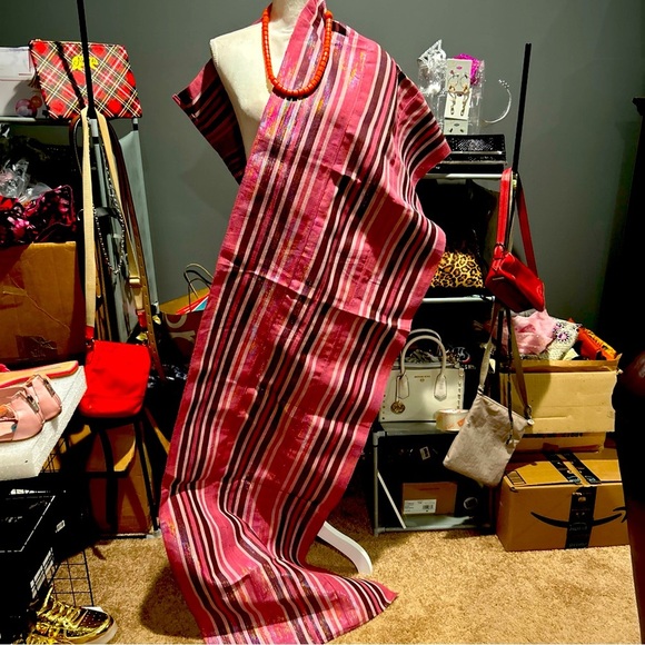 Aso oke Gele/Headwrap, Nigeria Woven Two Tone Aso Oke For Africa Wedding - Picture 1 of 5